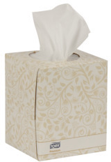 Tork Premium 2-Ply Facial Tissue Cube Boxes. 8 X 8 in. White. 36 boxes.