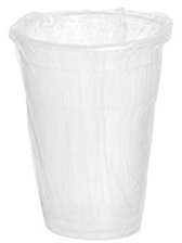 Clear Plastic Cup.  9 oz. Individually Wrapped.  1,000 Cups/Case.