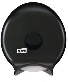 Tork 12 inch Single Jumbo Bath Tissue Roll Dispenser. 14.9 X 12.9 X 5.8 in. Smoke.