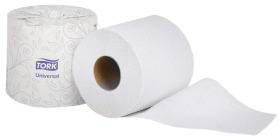 Tork  Universal Bath Tissue Roll .  2-Ply Embossed. 3.8" X 4" Sheet. 616 Sheets per roll. (Use with Dispensers 88400 and 88411)