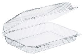 StayLock® Oblong Hinged Lid Containers. 10.5 X 8.3 X 2.9 in. Clear. 250 count.