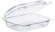 StayLock® Small, Oblong Hinged Lid Containers. 7.0 X 6.0 X 2.1 in. Clear. 250 count.