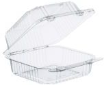 StayLock® Square Hinged Lid Containers. 5.3 X 5.6 X 2.8 in. Clear. 500 count.  THIS ITEM IS CURRENTLY UNAVAILABLE FROM DART.