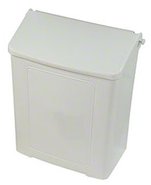 Impact Plastic Sanitary Napkin Receptacle. 9 X 10 5/8 X 4 5/8 in. White.