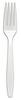 A Picture of product 191-161 Heavy Weight Polystyrene Forks. White. 1000 count.