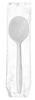 A Picture of product 191-176 Medium Weight Wrapped Polypropylene Soup Spoons. White. 1000 count.