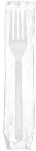 Heavy Weight Wrapped Polypropylene Forks. White. 1000 count.