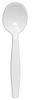 A Picture of product 191-180 Heavy Weight Polystyrene Soup Spoons. White. 1000 count.