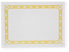 Placemat with Greek Key Design. 10 X 14 in. 1000 mat.