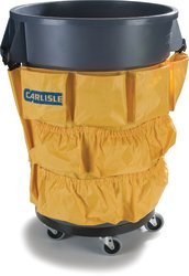 Bronco™ Round Waste Container Tool Caddy Bag. 31 X 19.75 in. Yellow.