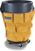 A Picture of product 973-076 Bronco™ Round Waste Container Tool Caddy Bag. 31 X 19.75 in. Yellow.