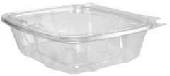 ClearPac® SafeSeal™ Tamper-Resistant Container Combo with Flat Lid. 24 oz. Clear. 200 count.