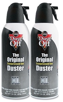 Dust-Off Disposable Compressed Air Duster. 10 oz. 2 count.