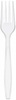 A Picture of product 191-186 Heavy Weight Polystyrene Forks. Clear. 1000 count.