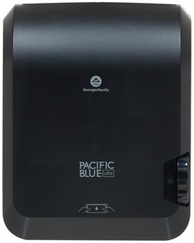 Pacific Blue Ultra™ High-Capacity Mechanical Touchless Paper Towel Dispenser. Black.