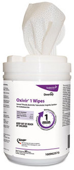 Oxivir 1 Disinfectant Wipes. 10 X 10 in. 60 Wipes/Bucket, 12 Buckets/Case.