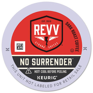 Revv NO SURRENDER Dark Roast K-Cups. 24 count.