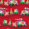 A Picture of product 964-827 Gift Wrap. 24 in X 833 ft. Santa Express pattern.