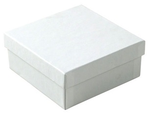 Jewelry Boxes. 3.5 X 3.5 X 1.5 in. White Krome. 100 count.