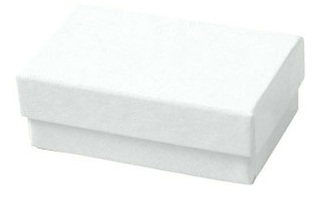 Jewelry Boxes with Embossed Swirl Pattern. 2 1/2 X 1 1/2 X 7/8 in. White. 100 count.