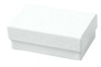 A Picture of product 967-858 Jewelry Boxes with Embossed Swirl Pattern. 2 1/2 X 1 1/2 X 7/8 in. White. 100 count.