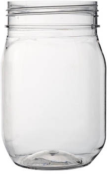 Quencher Drinkware, 16 oz. Mason Jar, PETE, Clear, 64/Case
