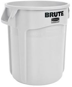 Rubbermaid® Commercial Round Brute® Container, Round, Plastic, 20gal, White