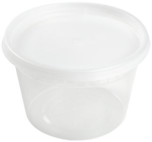 AmerCareRoyal Polypropylene Deli Container Combo Packs with Lid. 16 oz. Clear. 240/case.