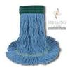 A Picture of product 530-601 O'Dell 4000 Series Looped-End Wet Mop with Green 5 inch Mesh Band. Medium. Blue.
