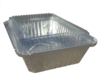A Picture of product 964-844 Plastic Dome Lids for Shallow Oblong Foil Pans. Clear. 500 count.