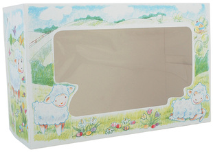 Lamb Cake Boxes. 8 X 5-3/8 X 12-13/32 in. 100 count.