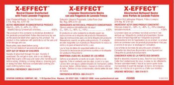 Secondary Label for X-Effect Disinfectant/Sanitizer.