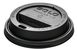 A Picture of product 964-865 Solo Traveler® Cappuccino Style Plastic Dome Lids for Paper Hot Cups. Black. 1000 count.