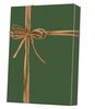 A Picture of product 964-871 Gift Wrap. 24 in X 417 ft. Dark Green/Kraft.