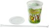 A Picture of product 964-875 Kid's Cup Combo (Cup, Lid, Straw) with "Jungle Friends" Theme. 12 oz. 250 combos.