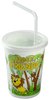 A Picture of product 964-875 Kid's Cup Combo (Cup, Lid, Straw) with "Jungle Friends" Theme. 12 oz. 250 combos.