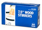 A Picture of product 969-281 Wooden Stir Sticks. 7.5 inches. 500/Box, 10 Boxes/Case