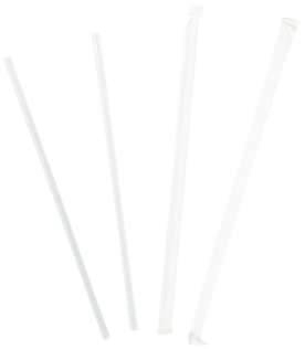 Jumbo Paper Wrapped Straws. 9 in. Clear. 12000 straws.