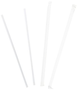 Jumbo Paper Wrapped Straws. 9 in. Clear. 12000 straws. ***SPECIAL ORDER.  NON-RETURNABLE ***