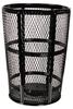 A Picture of product 963-629 Expanded Metal Outdoor Container Receptacle Black 48 Gal