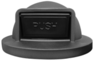 A Picture of product 963-631 Dome Top EXP Lid with Push Door Black Plastic