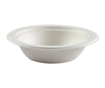 Compostable Round Molded Fiber Bowls. 12 oz. White. 1000 count.
