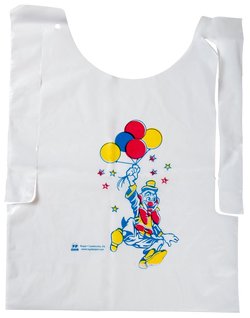 Child's Poly Bibs with Clown Design. 2500 count.