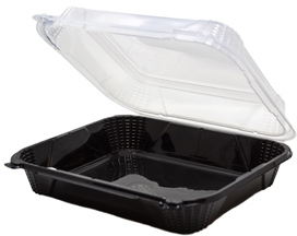 Genpak Foam Hinged Carryout Container, 3-Compartment, 8-4/9x7-5/8x2-3/8,  White, 100/Bag (SN223)