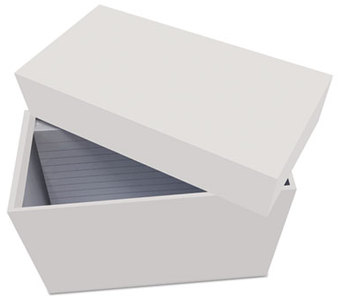 Index Card Box with 100 Ruled Index Cards. 4 X 6 in. Gray.