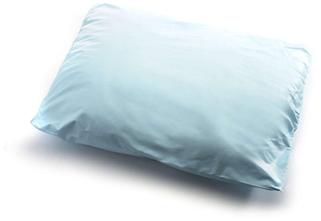 MediChoice Pillow with Reusable Vinyl Ticking Cover and Polyester Fiber Fill. 18 oz. 20 X 24 in. Blue. 12 count.