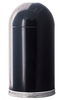 A Picture of product 963-664 Open Top Dome Receptacle with Liner. 15 X 29 in. 12 gal. Black.