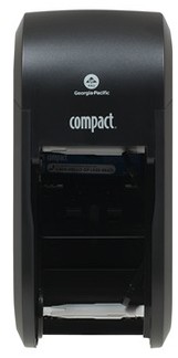 Compact® Vertical Double Roll Coreless Tissue Dispenser.  Black