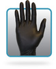 A Picture of product 963-655 The Safety Zone® Powder Free Heavy-Weight Single-Use Nitrile Gloves. Size Small. 5 mil. Black. 100/box, 10 boxes/case.