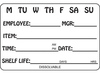 A Picture of product 964-945 Dissolvable Food Prep 7-Day Shelf Life Labels. 2 X 3 in. Black and White. 250/roll.